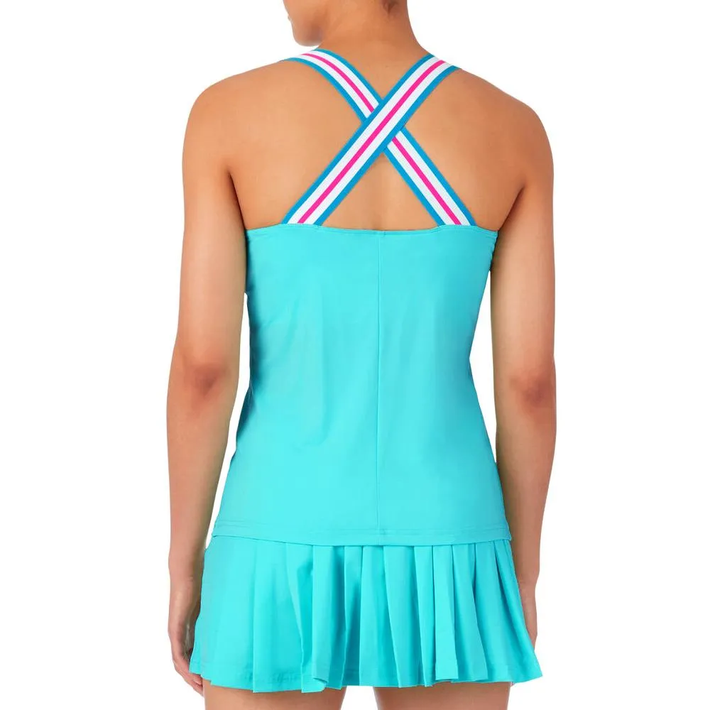 Fila Women's Tie Breaker Cross Back Tank - Blue Radiance