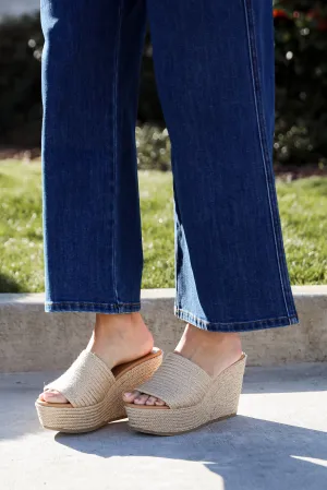 FINAL SALE - Sandy Steps Natural Platform Espadrille Wedges