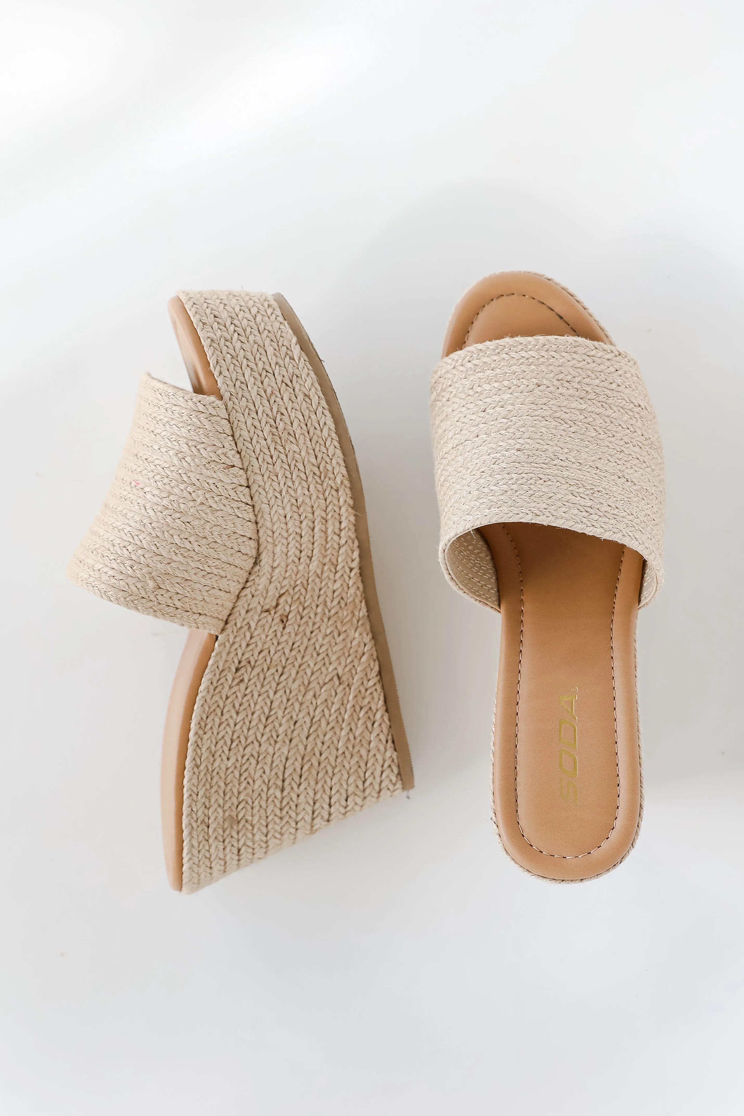 FINAL SALE - Sandy Steps Natural Platform Espadrille Wedges