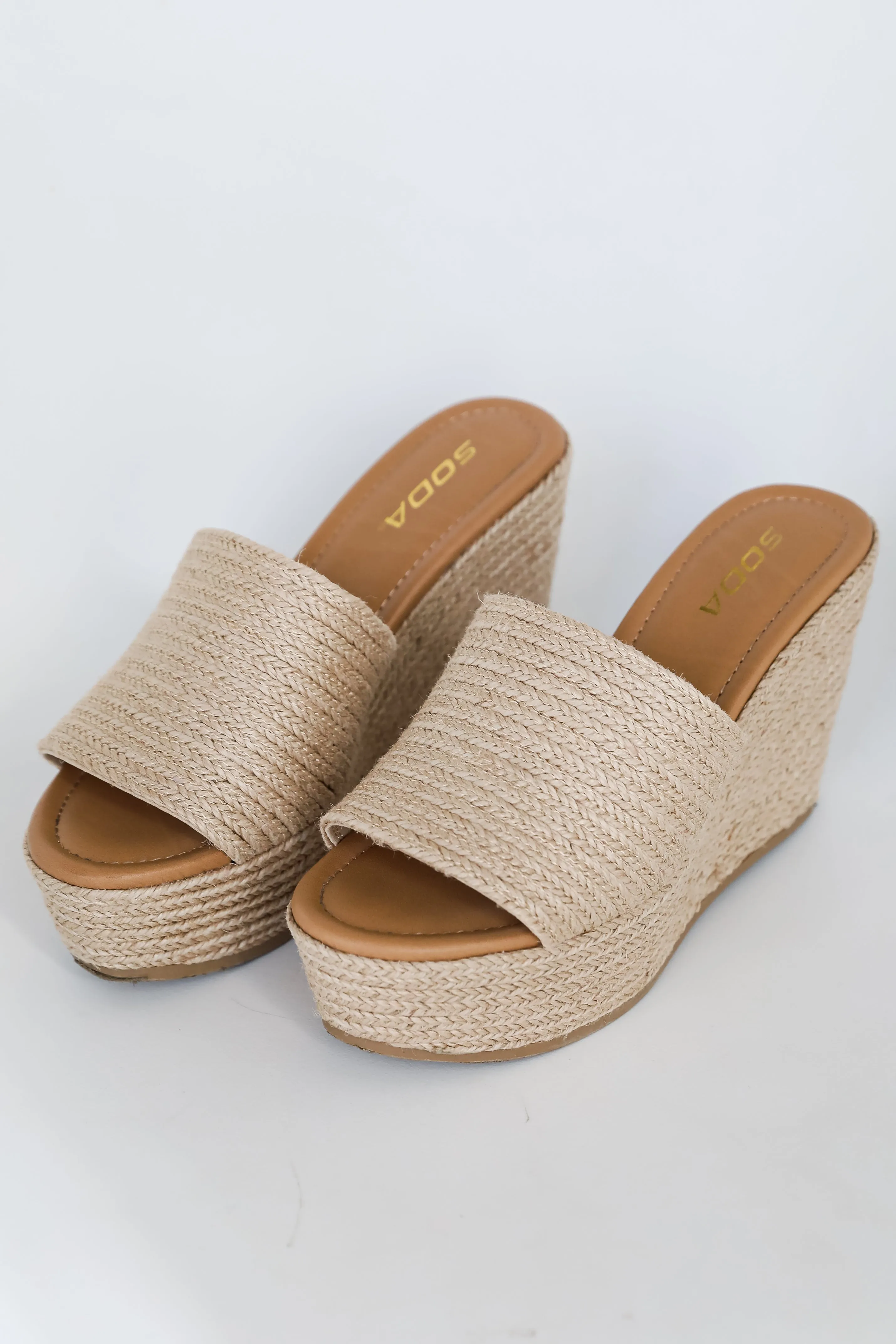 FINAL SALE - Sandy Steps Natural Platform Espadrille Wedges