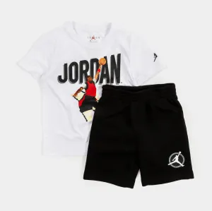 Flight MVP Shorts Infant Toddler Set (Black/White)