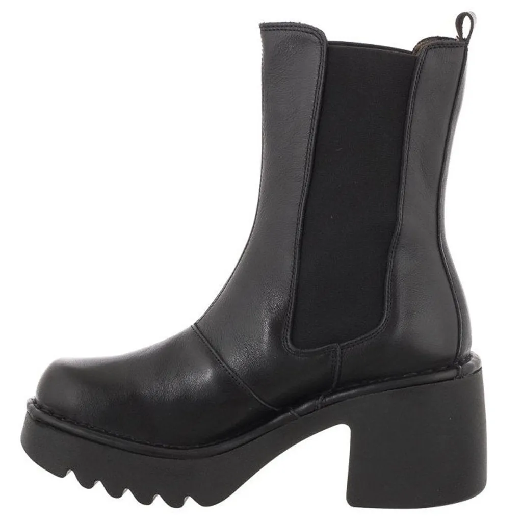 Fly London Moya251Fly Leather Women's Block Heel Chelsea Boots