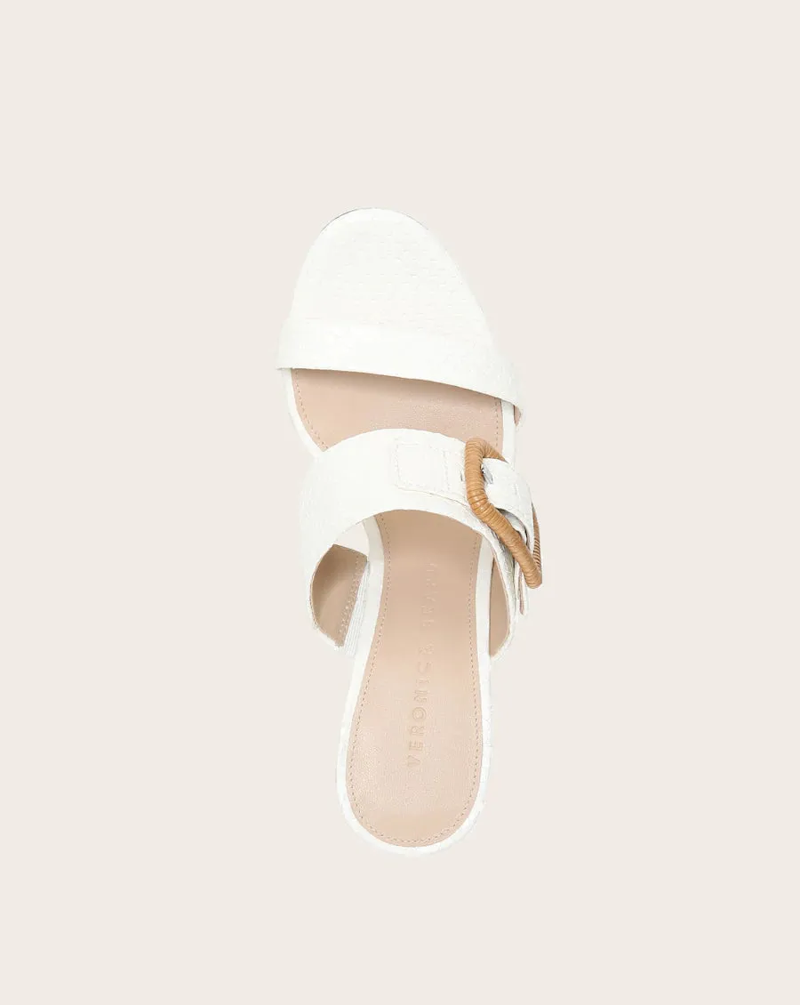 Galoma Heel Sandal - White