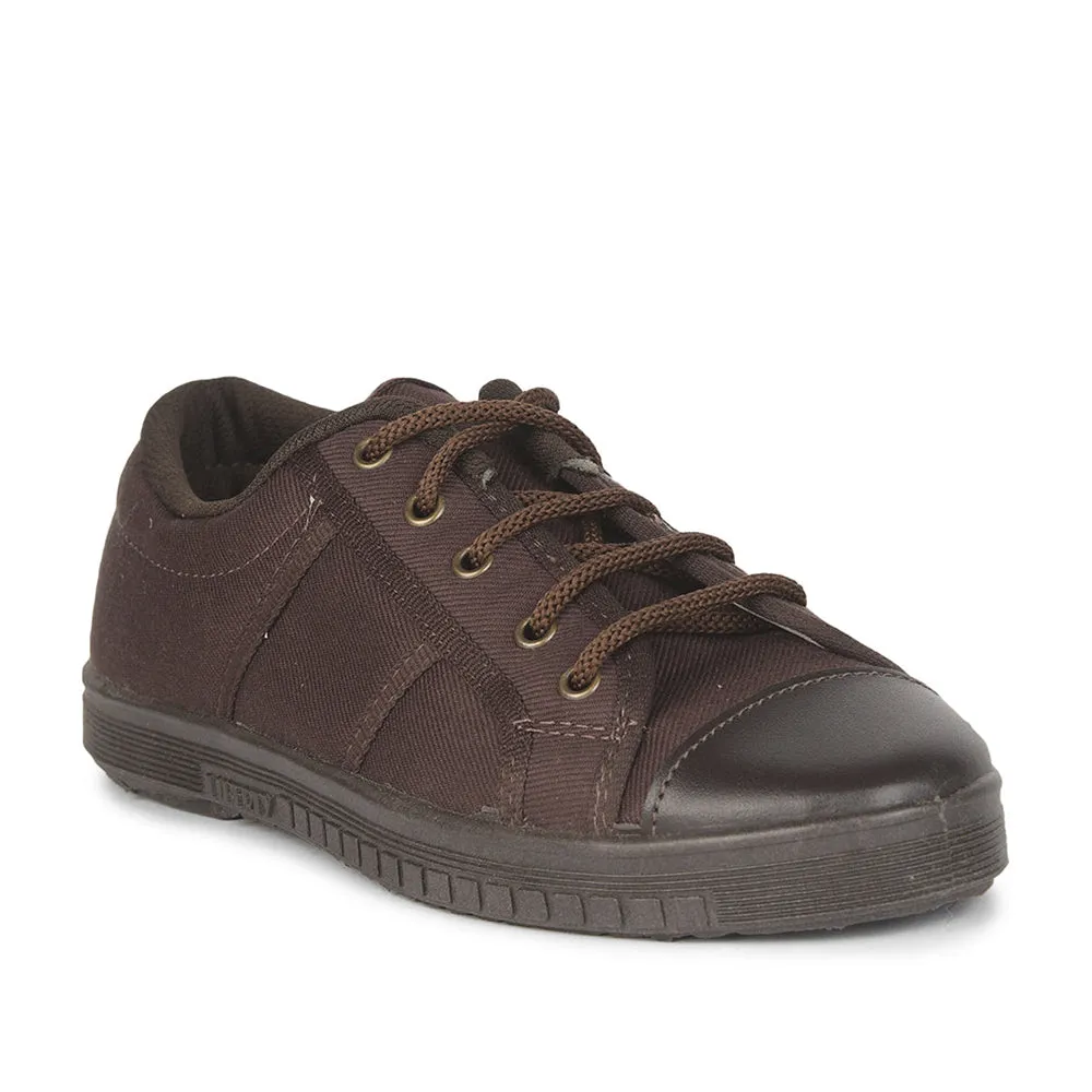 Gliders (Brown) Tennis School Shoes For Kids TENNIS-E By Liberty