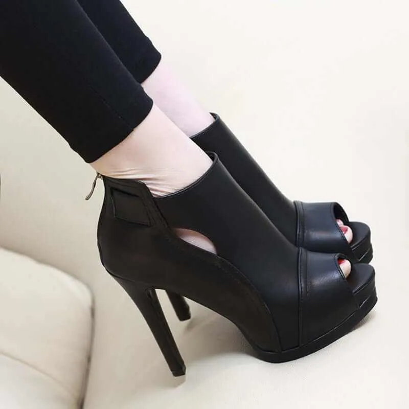 Glow Chic's Peep-Toe High Heels