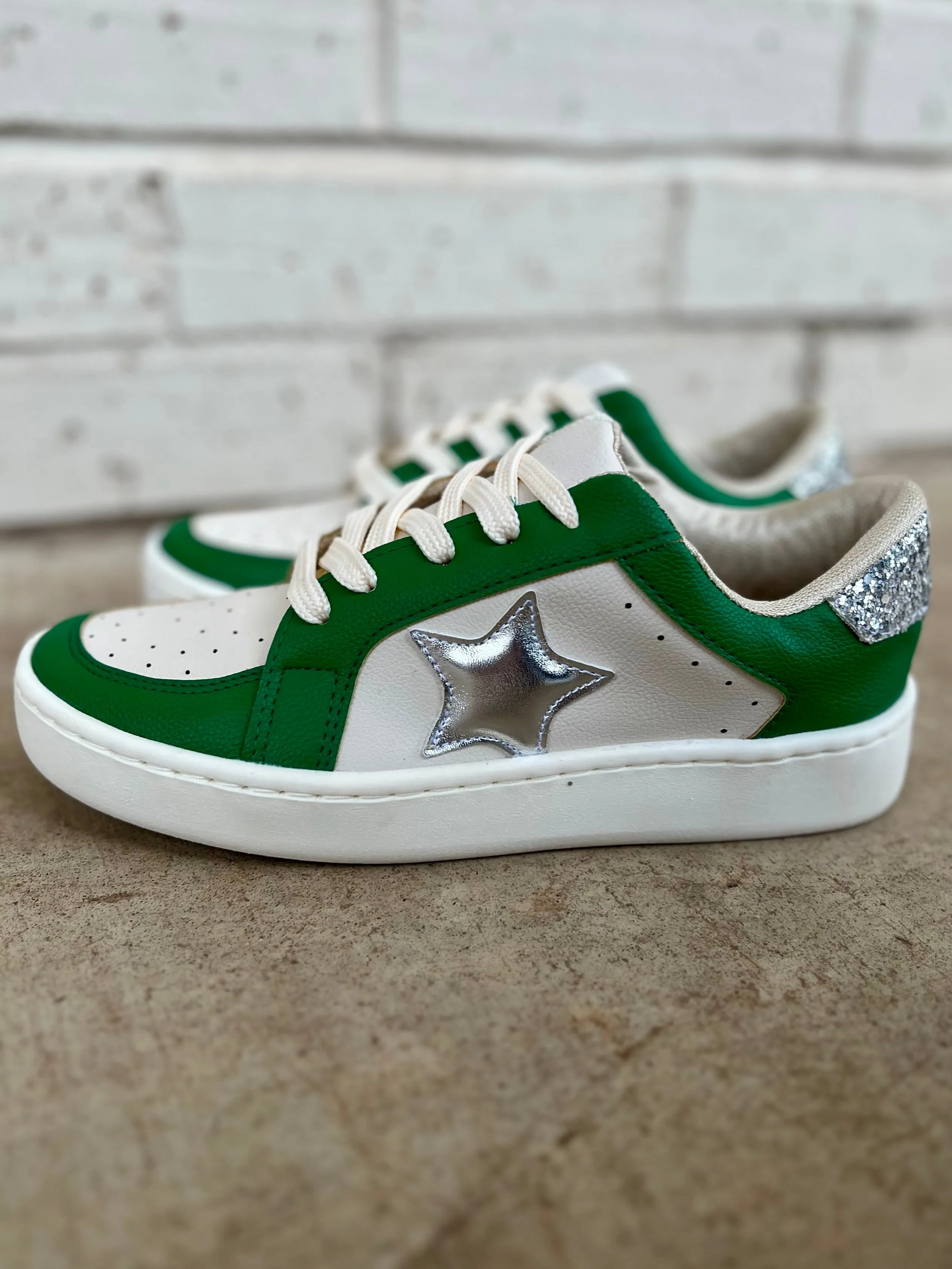 Green & Silver Game Day Sneakers