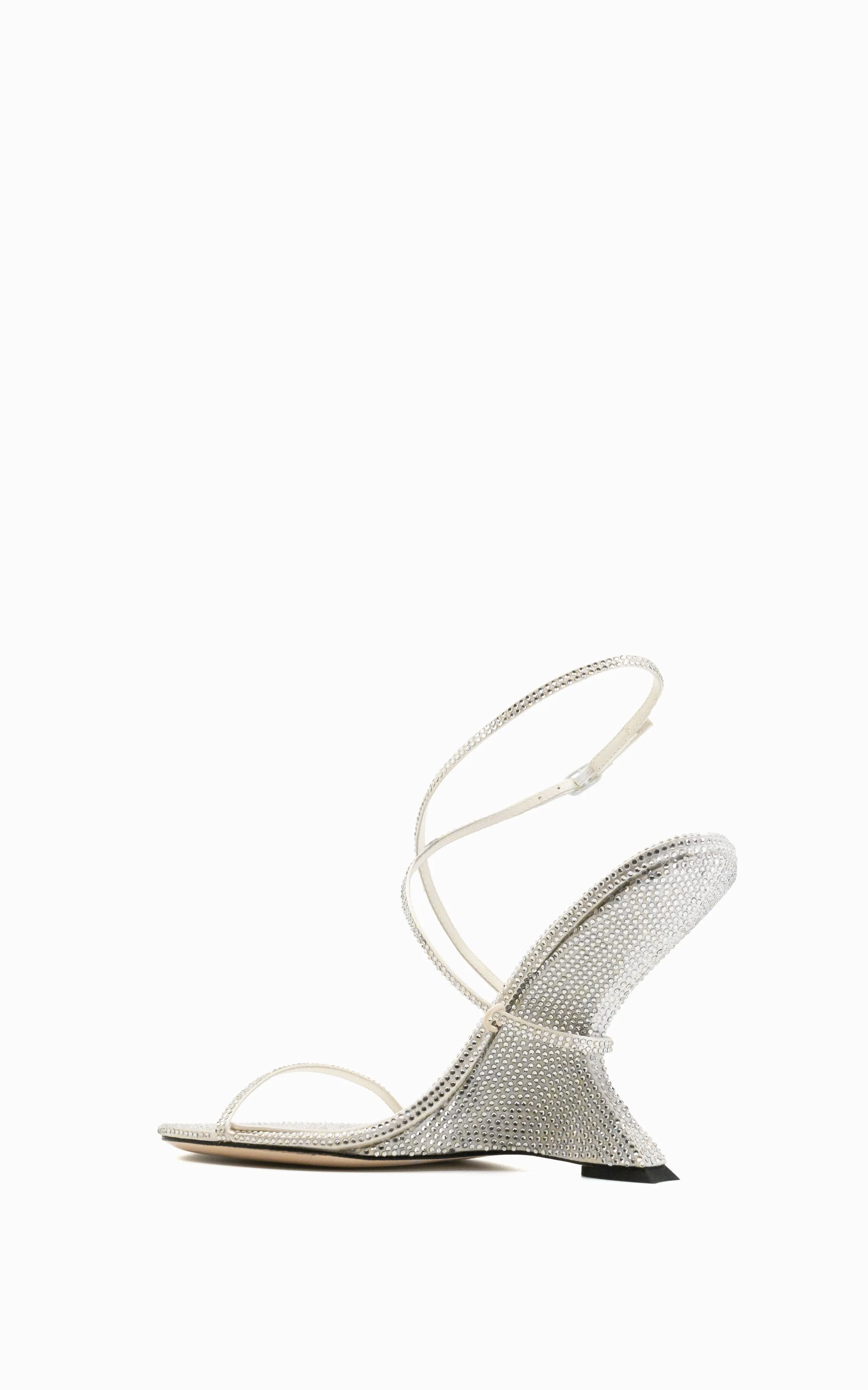 Halter 90 Wedge | White Diamante