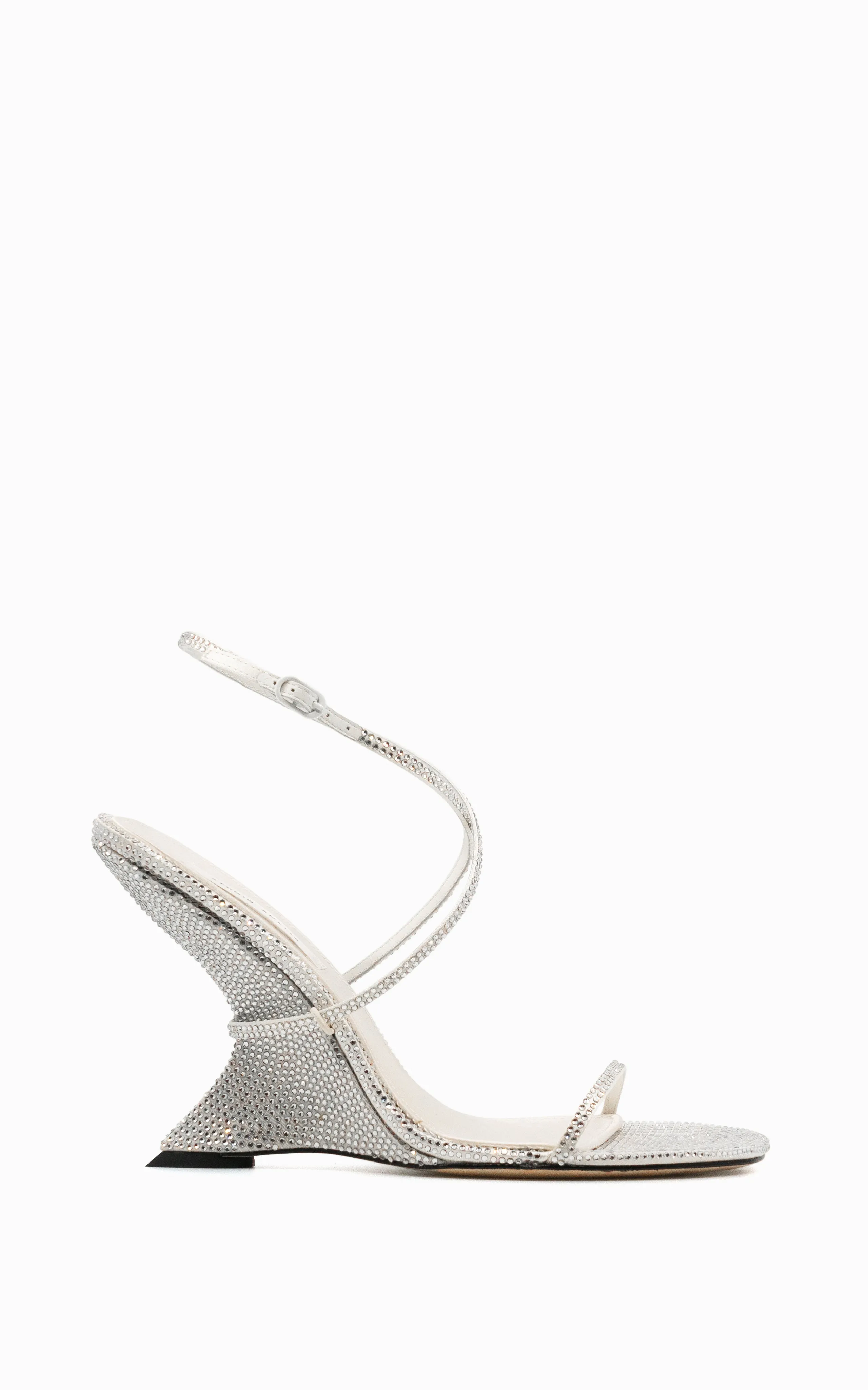 Halter 90 Wedge | White Diamante