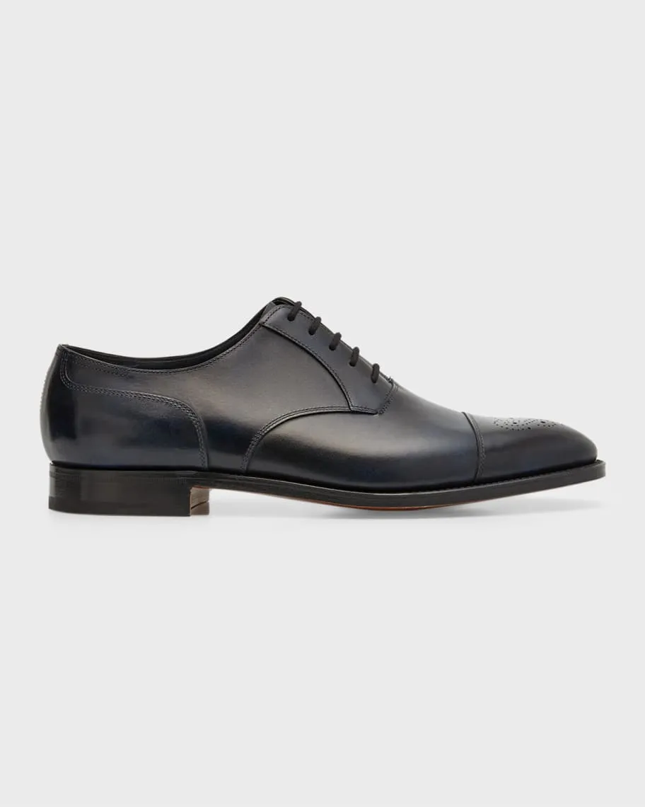 Hartland Cap Toe Brogue John Lobb Men's Leather Oxford Shoes