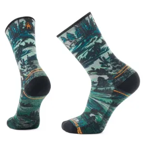 Hike Light Cushion Campground Print Crew Socks - SW002478