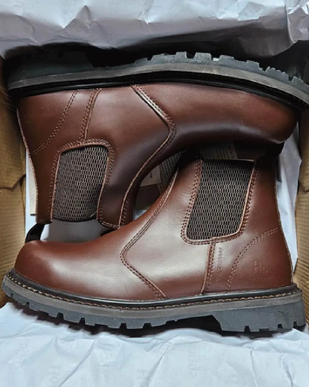 Hoggs of Fife Brown Zeus Safety Dealer Boots