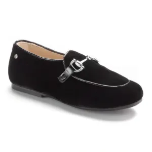 James - Black Velvet Slip On for Boy/Girl by Manuela de Juan