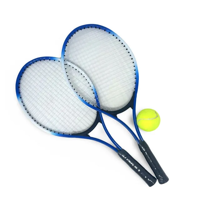 Junior's Blue Lightening Tennis Racket Set with a Ball and Protective Case