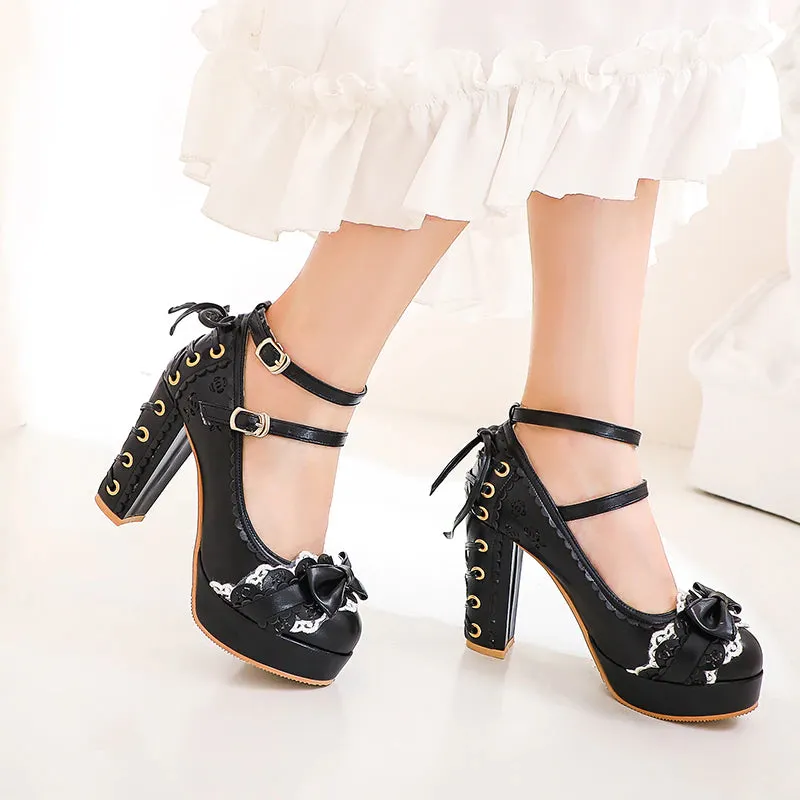 Lacy Corset High Heels