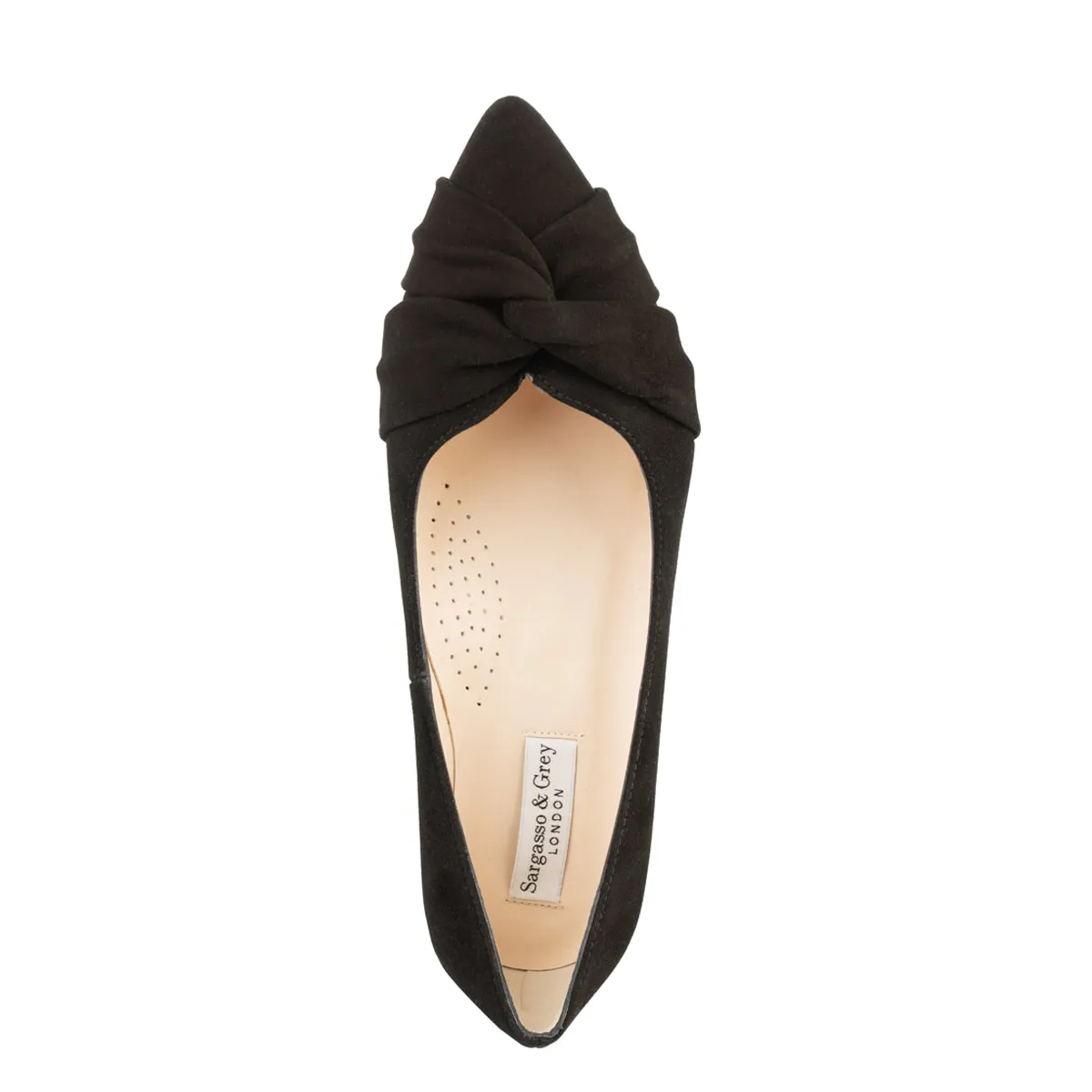 Lola Extra-Wide Fit Court Shoe – Black Suede