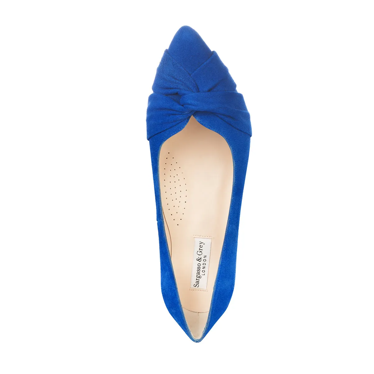 Lola Extra-Wide Fit Court Shoe – Cobalt Blue Suede