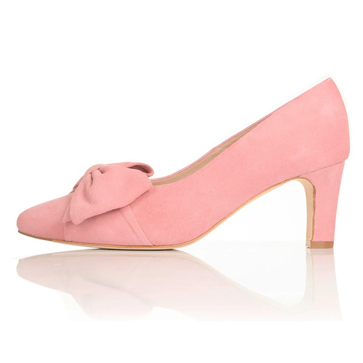 Lori Extra-Wide Fit Court Shoe – Candy Pink Suede