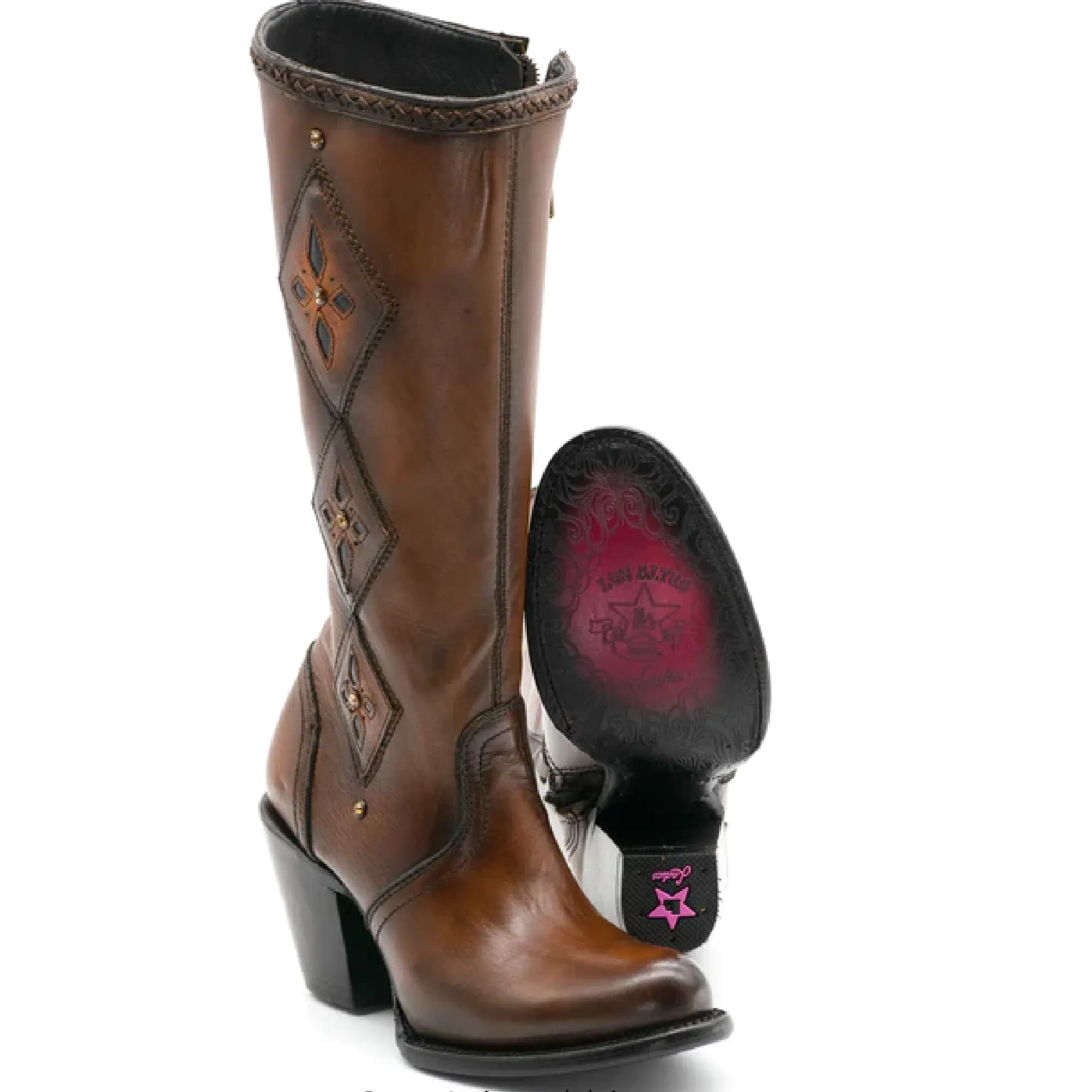 Los Altos Boots Womens #3738351 Ladies High Top Boot | Style Albania Boots | Color Honey