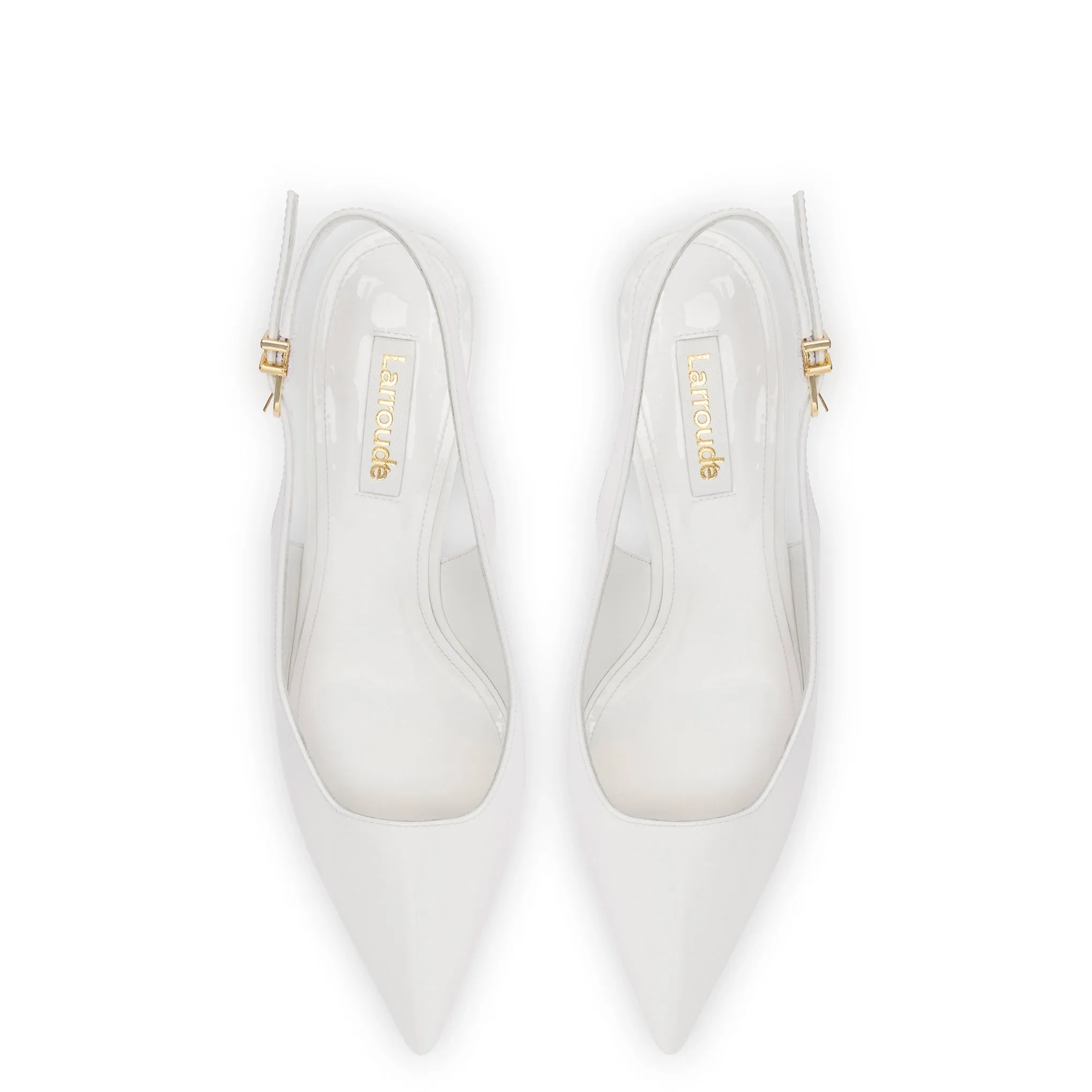 Loulou Pump In White Patent Leather