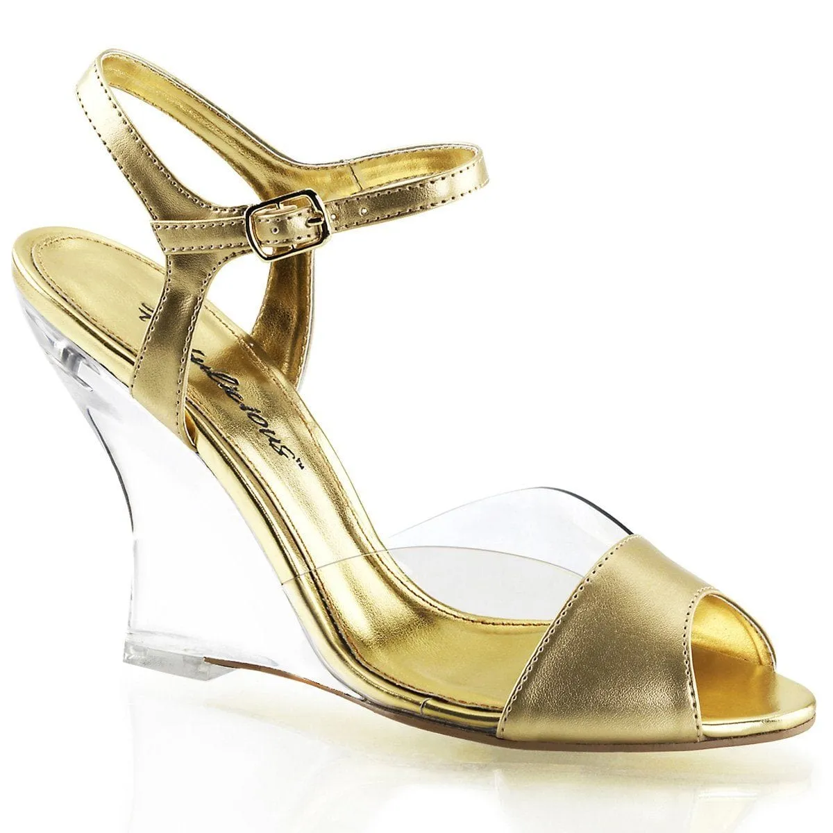 LOVELY-442 Clear-Gold Metallic Pu/Clear