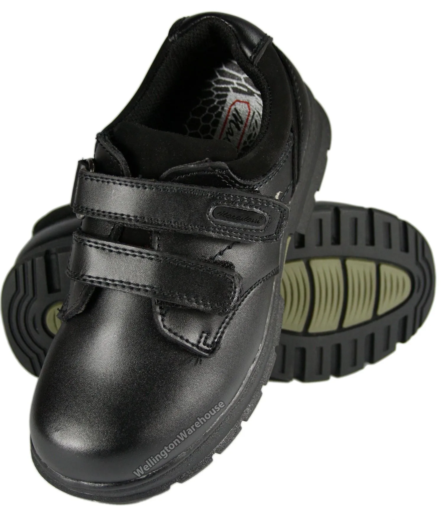 Macadam Alfie Boys Black leather school shoes