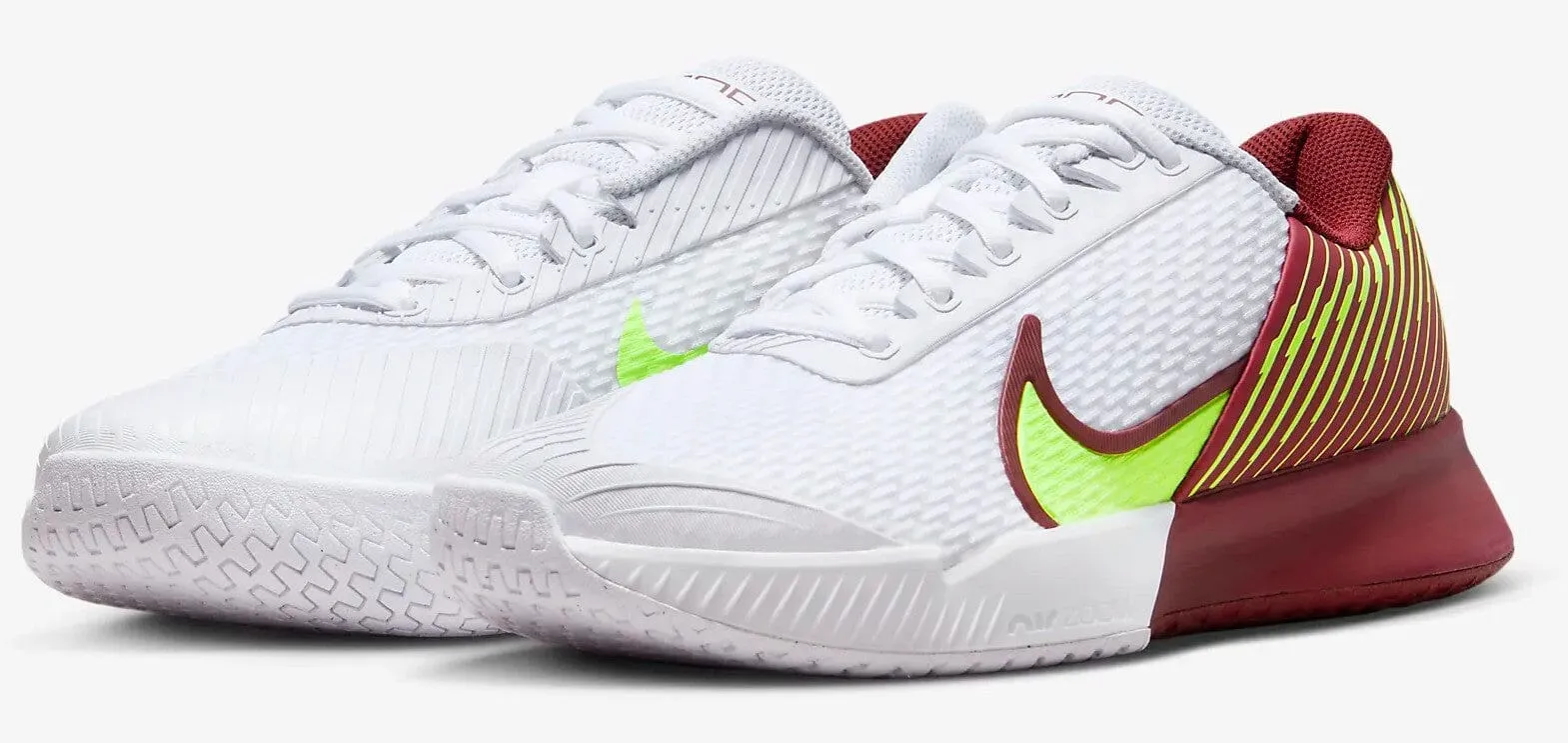 Nike Air Zoom Vapor Pro 2 HC White/Lime Blast-Team Red Tennis Men's Shoes