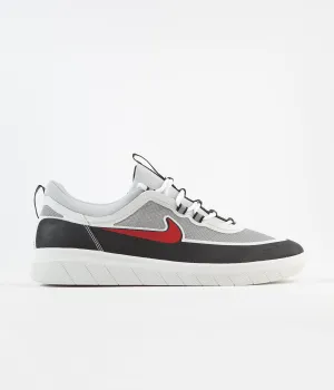 Nike SB Nyjah Free 2 Shoes - Black / Sport Red - Metallic Silver - Black