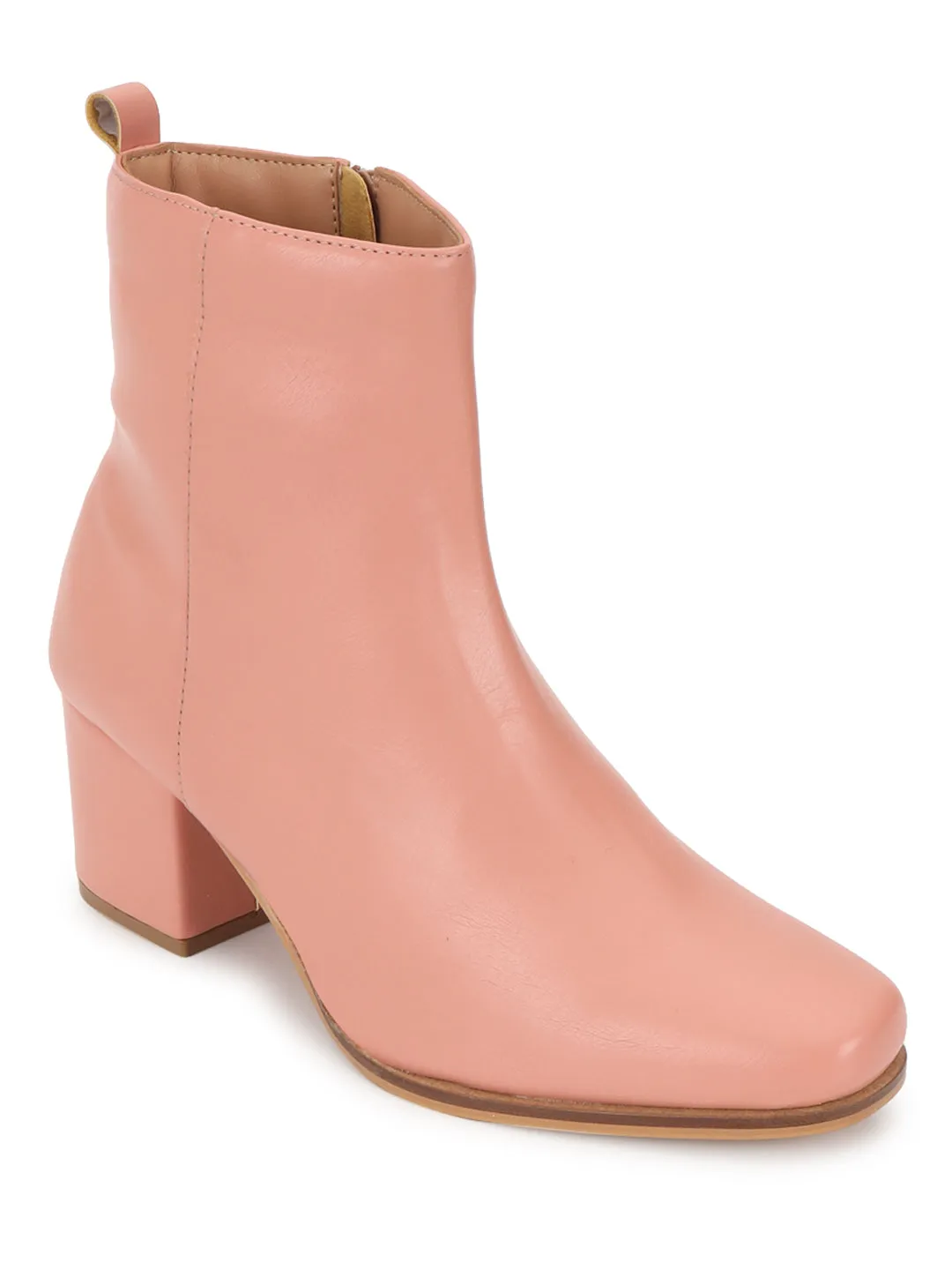 Nude PU High-End-Fashion Stylish Ankle Boots (TC-TROS-BO-03-NUD)