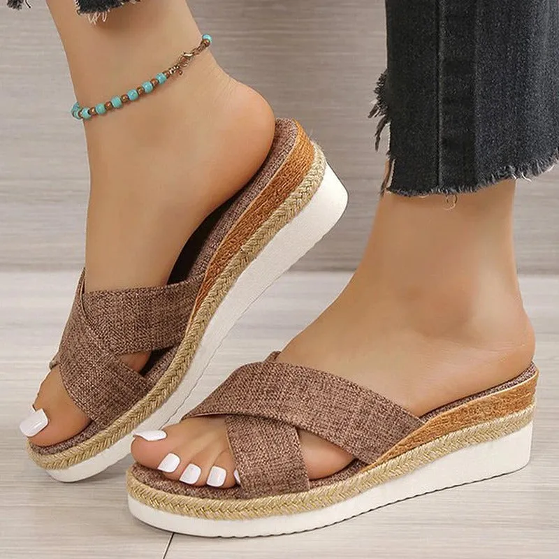 OCW Orthopedic Women Sandal Breathable Wedge Heel Elegant Summer