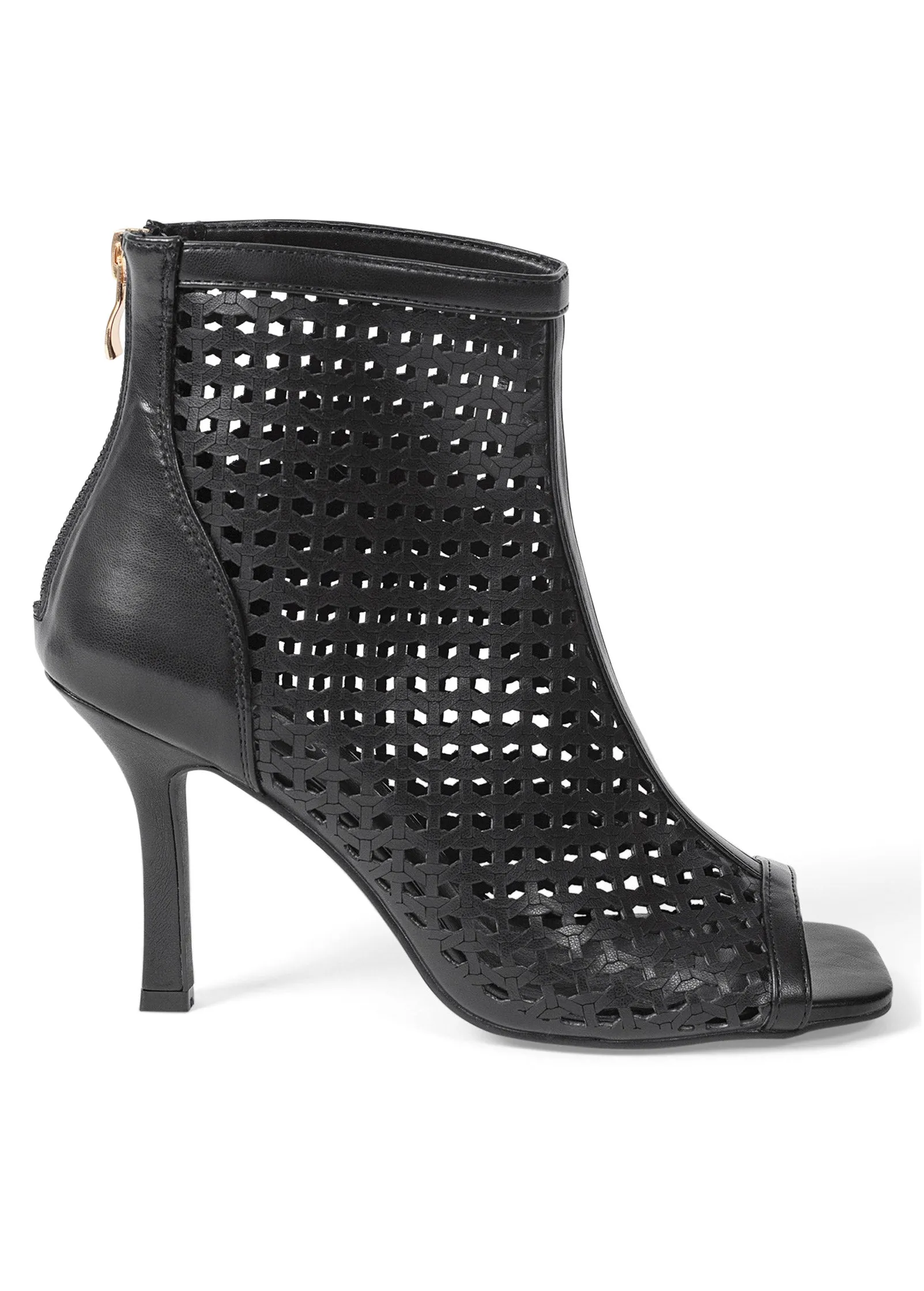 Perforated Booties - Black