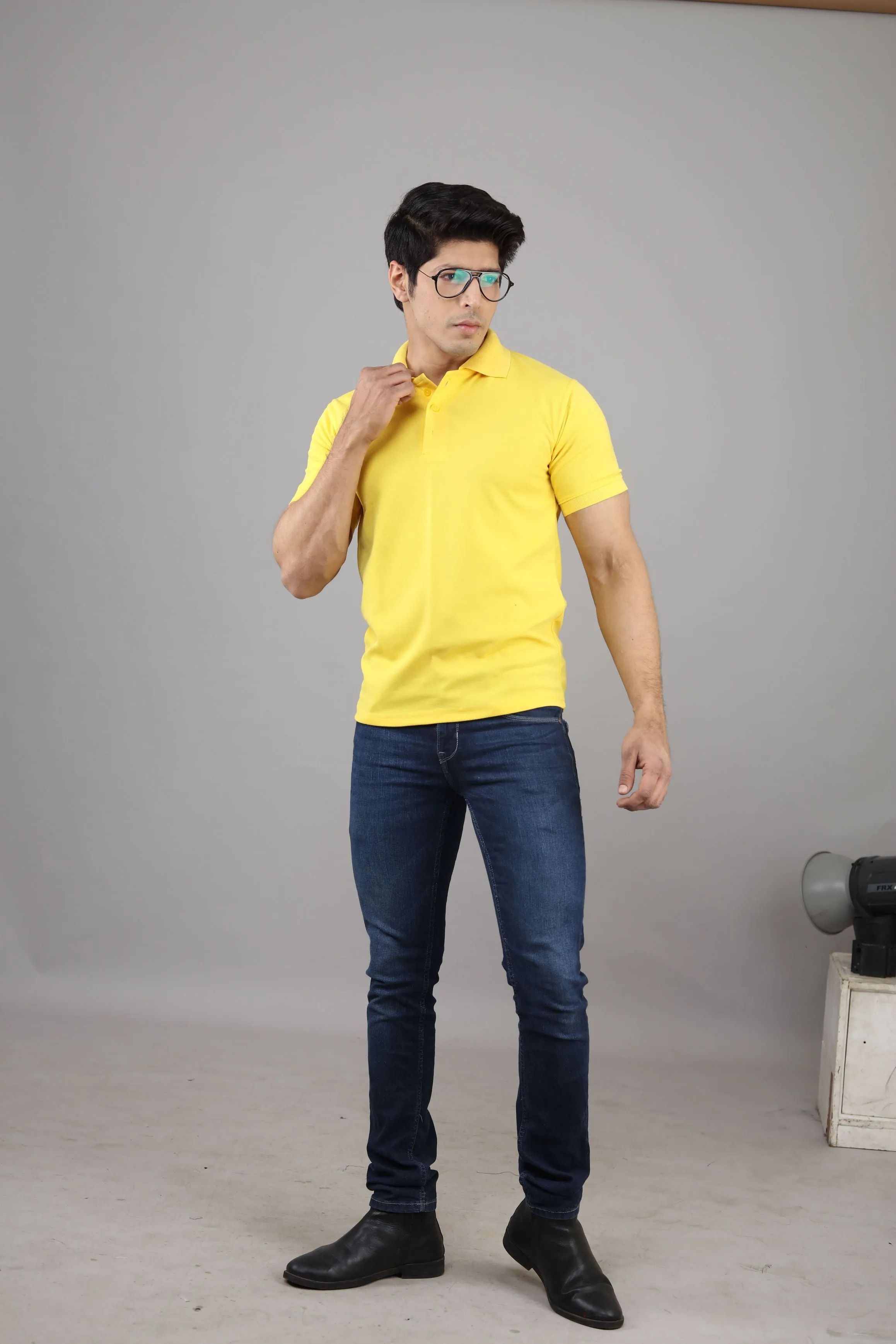 Polo T Shirts - Best Men Lemon Solid Polo Collar T-shirt