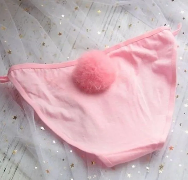 Poofy Bunny Tail Thongs