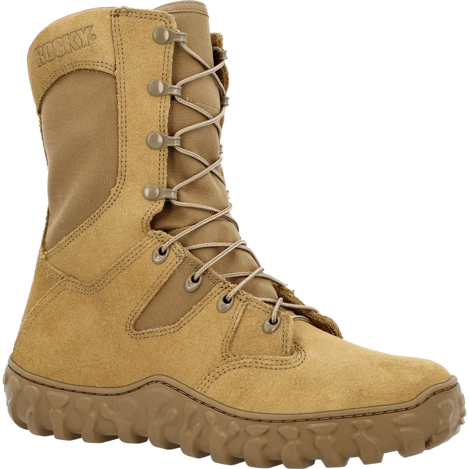 Rocky Mens S2V Predator Coyote Brown Leather Military Boots