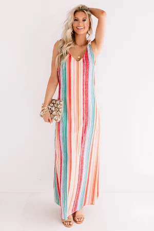 Santorini Skyline Stripe Maxi Dress