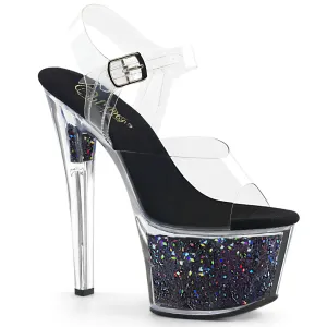 SKY-308GF Holographic Glitter Platform Stripper Shoes