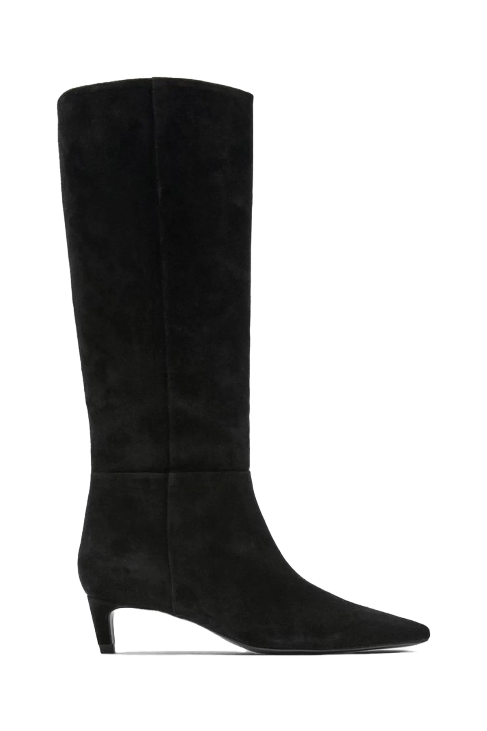 Split Leather Heeled Boots