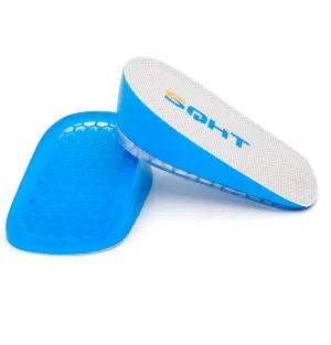 SQHT's Height Increase Insole - Gel Heel Shoe Lift Inserts, Achilles Tendon Cushion for Men and Women Color Blue&beige