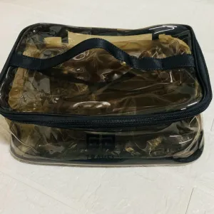 Stylish Transparent Makeup Box (Light Brown)