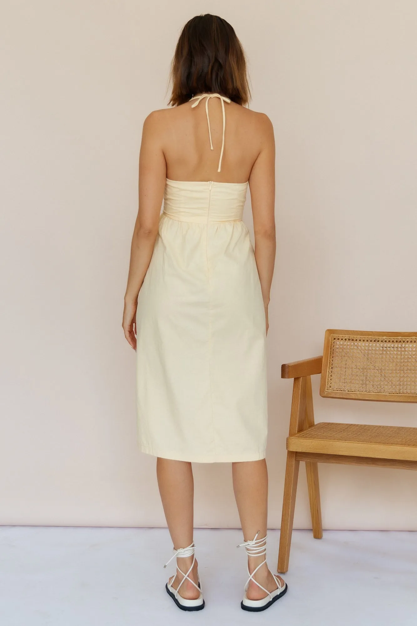 Sunny Sounds Midi Dress Yellow