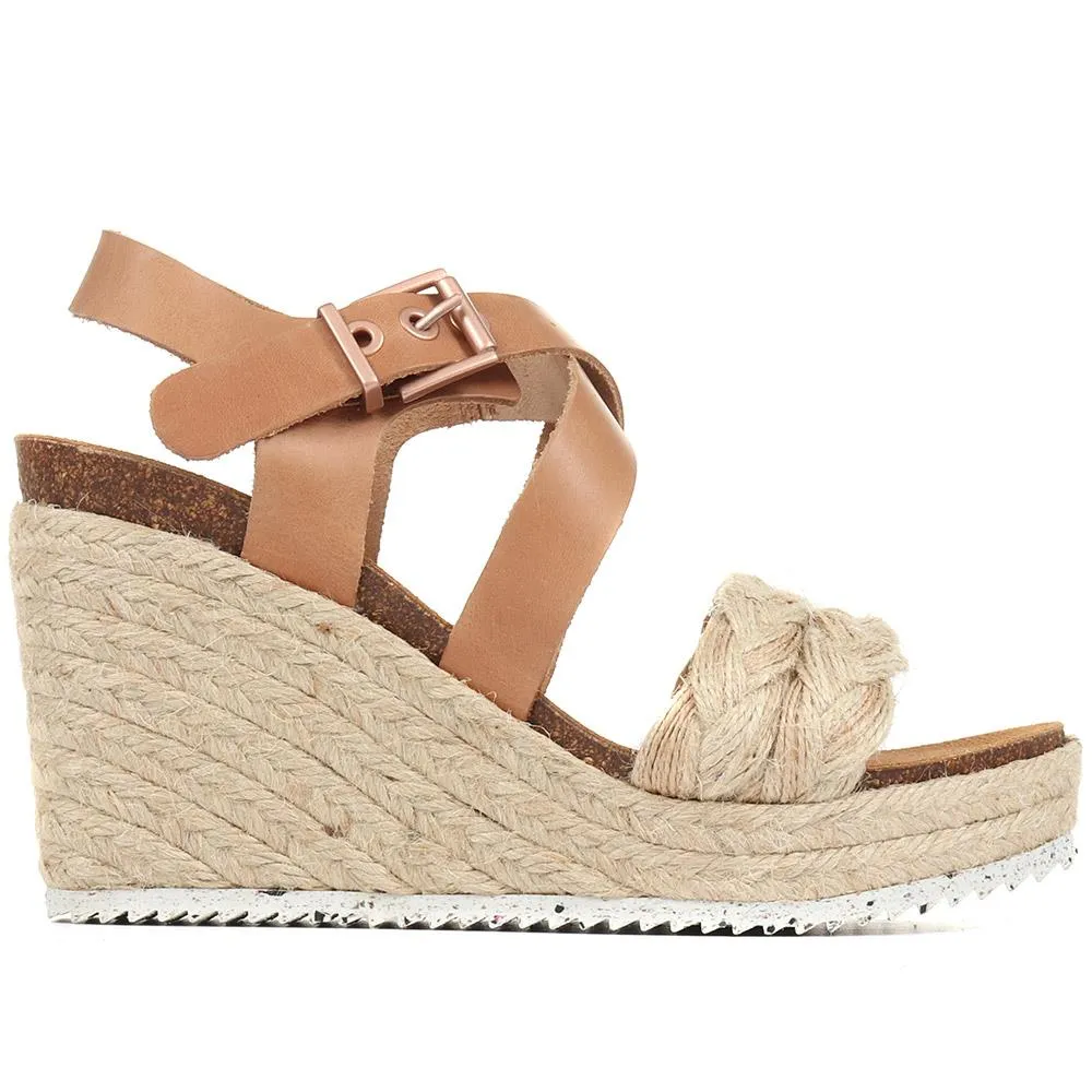 Tamsin Leather Wedge Sandals - TAMSIN / 322 046