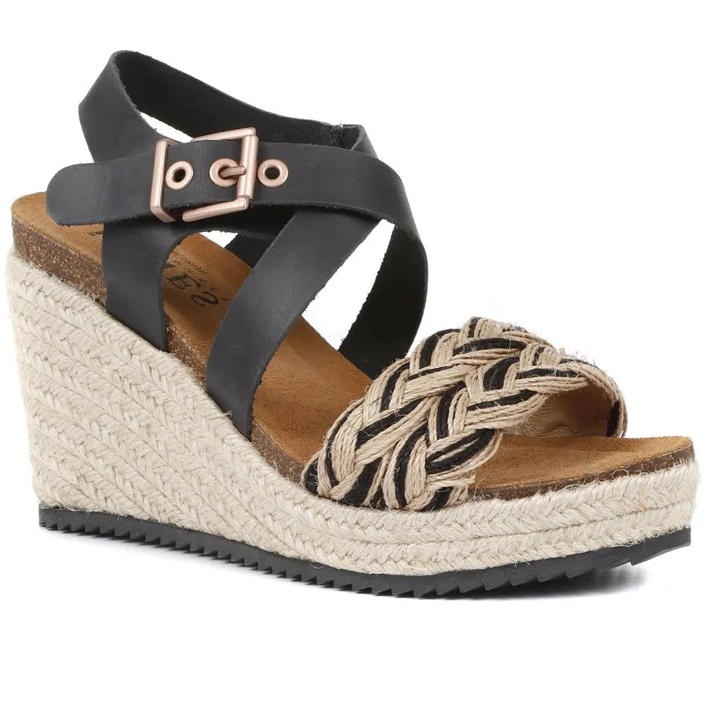 Tamsin Leather Wedge Sandals - TAMSIN / 322 046