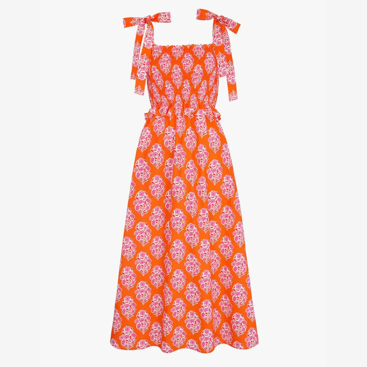 Tangerine Buta Ada Dress