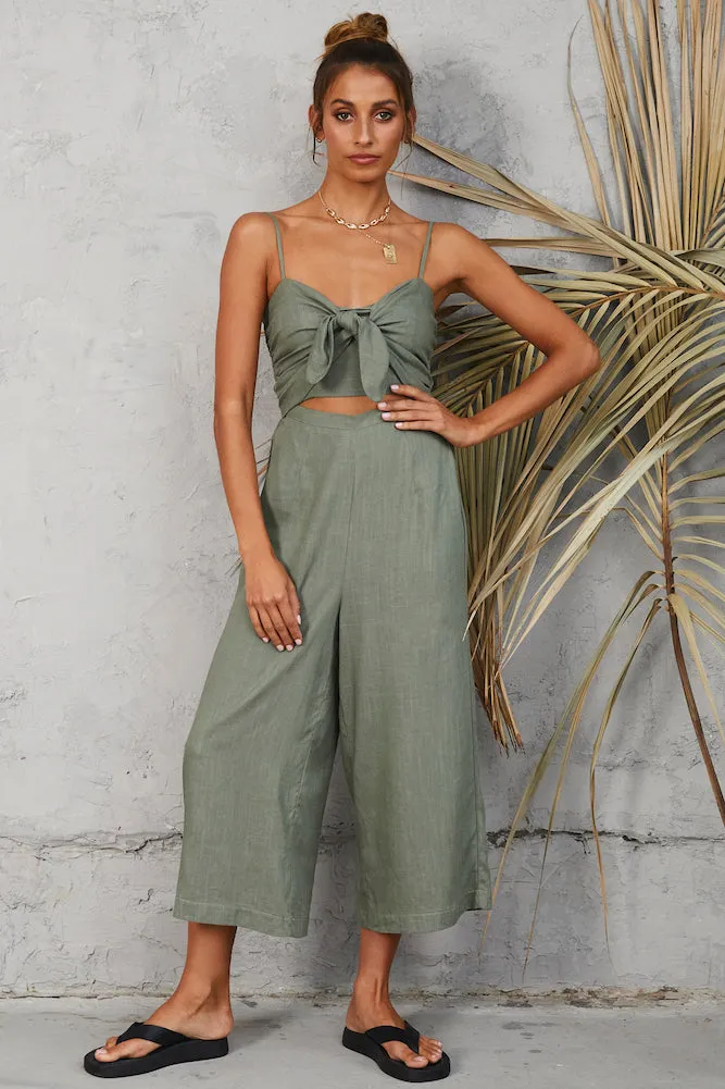 Under The Trees Jumpsuit Khaki