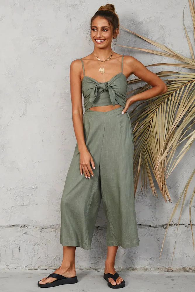 Under The Trees Jumpsuit Khaki