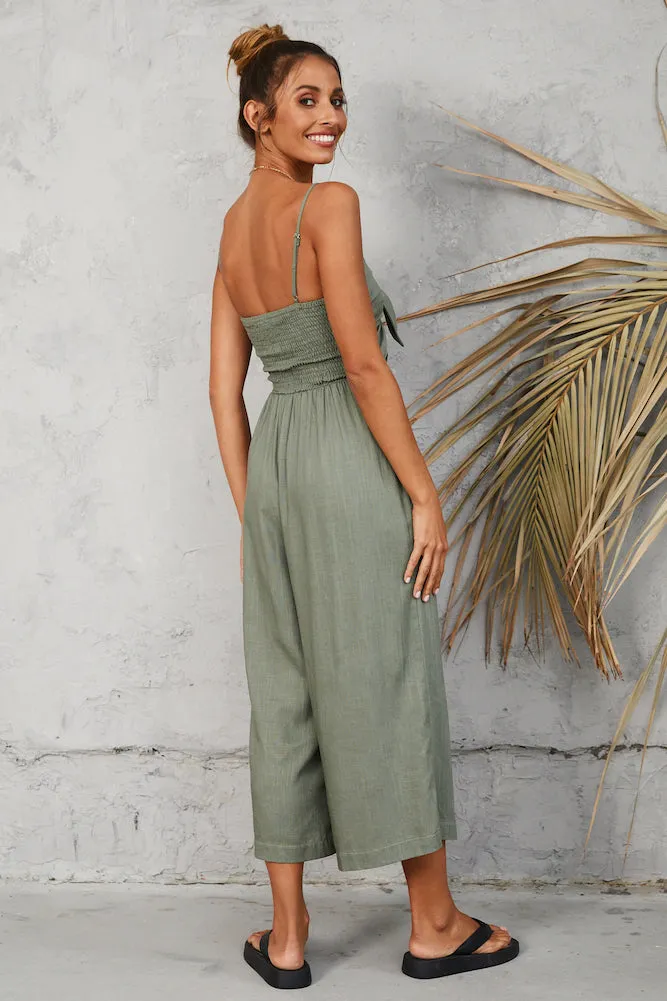 Under The Trees Jumpsuit Khaki