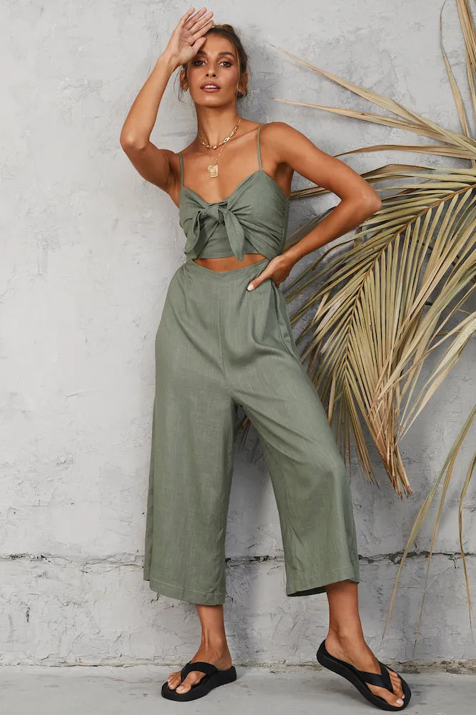 Under The Trees Jumpsuit Khaki