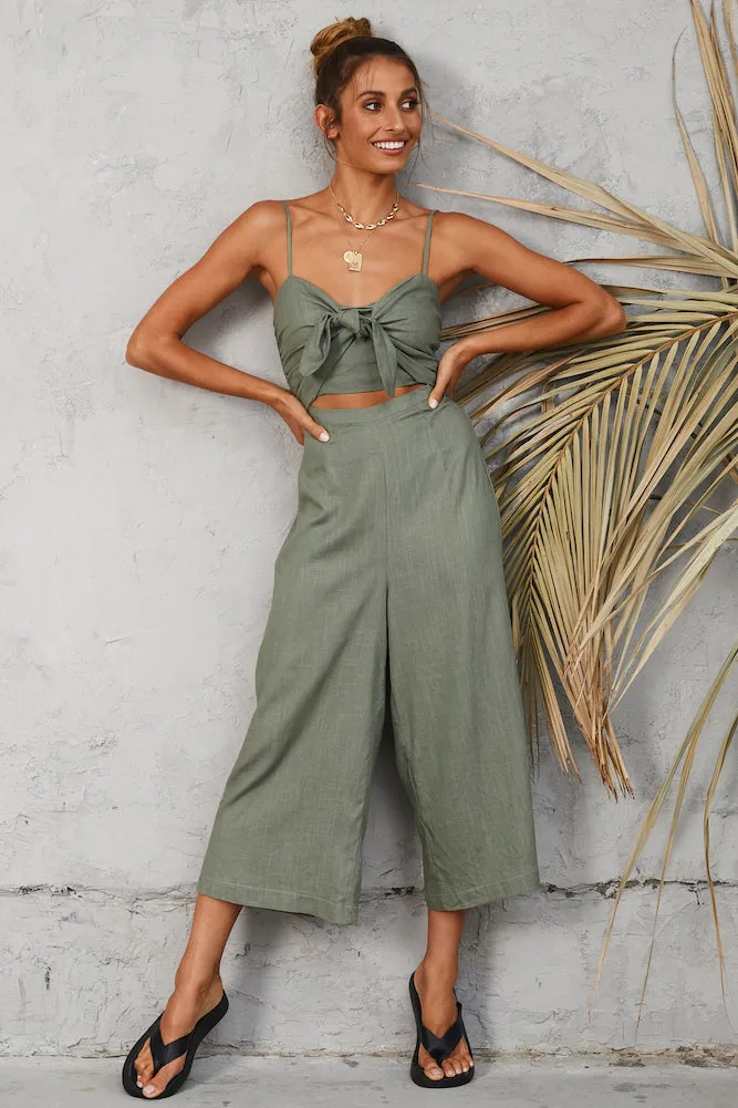 Under The Trees Jumpsuit Khaki