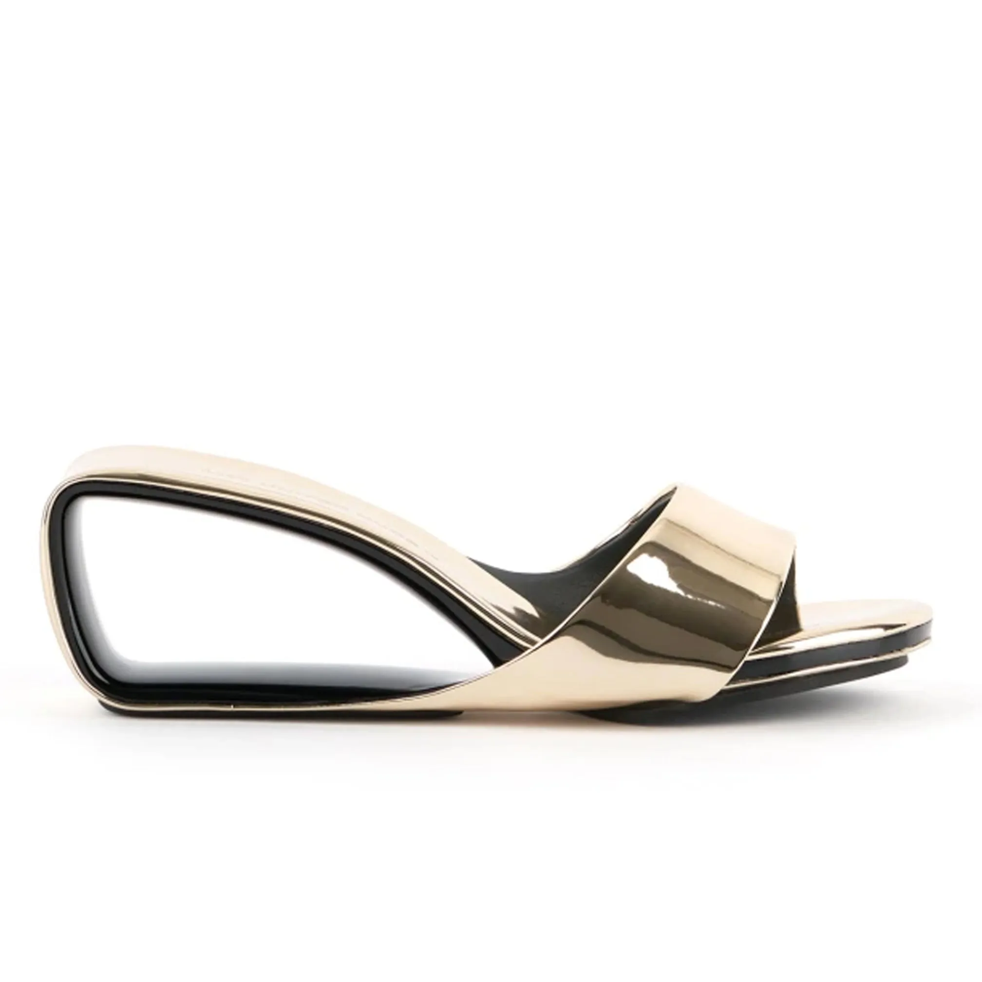 United Nude Womens Mobius Mid Gold Heels