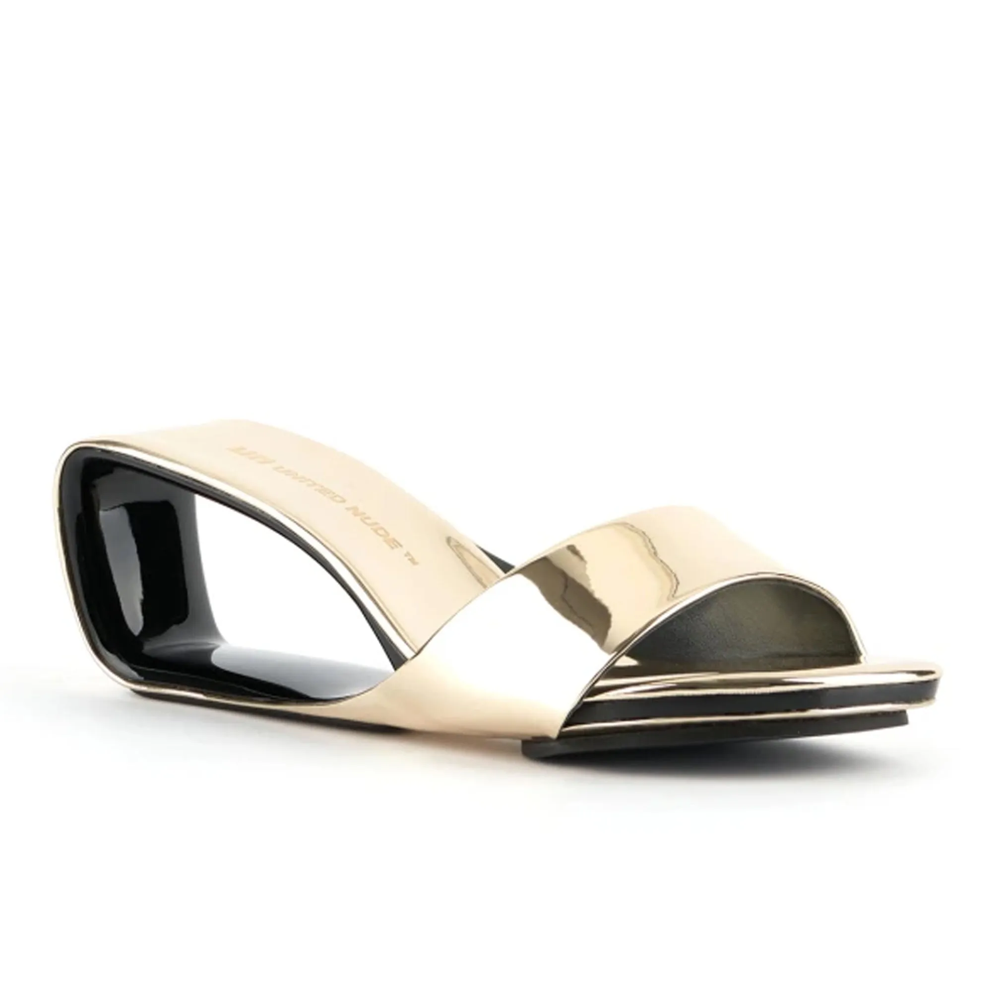 United Nude Womens Mobius Mid Gold Heels