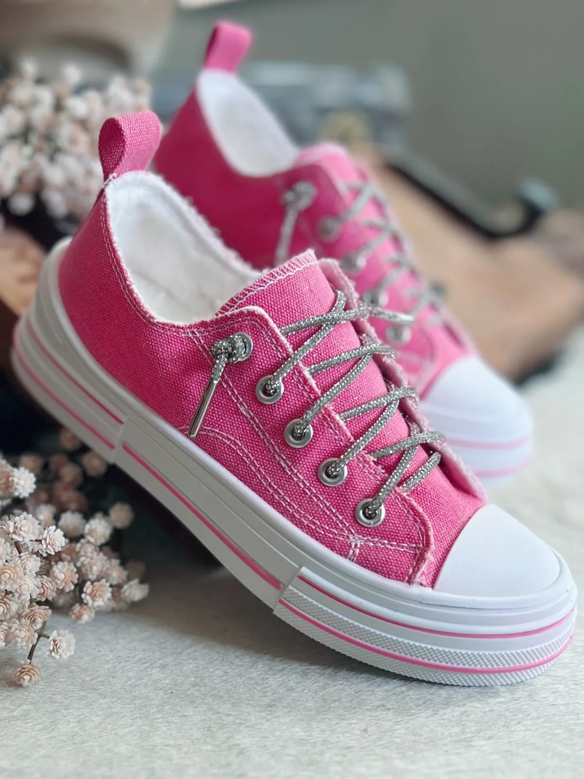 Very G Pink Subtle Sparkle Sneakers